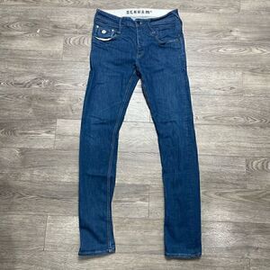 Denham Skin VJS Japanese Selvedge Denim Jeans Size W32 L32 Blue Skinny Fit